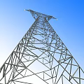 modern tower high voltage transmission line tower 3d model