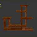 Multi tiered Wooden Garden Decor Shelf for Plant Display and Storage