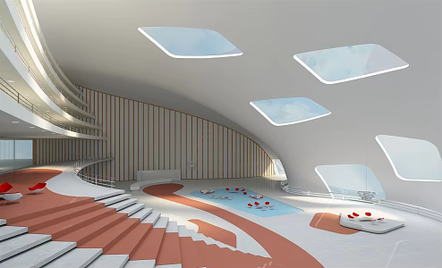 Modern Hall Display Hall Finished Products 3d model