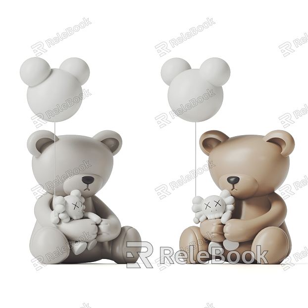 Modern toy bear toy doll model