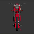 Red Stylish Vintage Yamaha Motorcycle Featuring Classic Design Black Tires Leather Seat