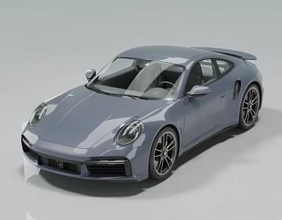 Gray Sleek Sports Car With Two Door Design And Sporty Alloy Wheels For Modern Driving 3d model