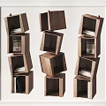 Decorative Bookshelf 3d model
