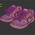 Gray And Orange Retro Sneakers With Laces Beige Sole Classic Design