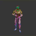 Futuristic Robot Character with Mechanical Armor and Glowing Core in Sci Fi Game Movie Scenes