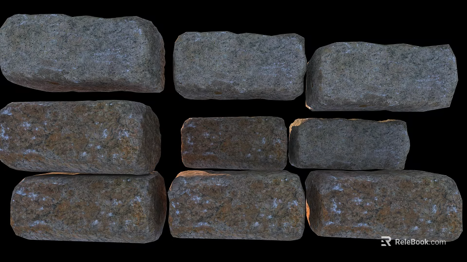 Natural Stone And Wood Material For Rustic Home Decor With Textured Surface And Craftsmanship 3d model 