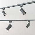 Modern Track Mounted Downlights And Spotlights With Adjustable Metal Design For Indoor Lighting