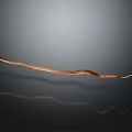 Slender Brown Snake Curved on Dark Background with Visible Reflection in Minimalist Scene