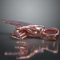 Copper Colored Hand Gesture Design Tie Clip For Stylish Fashion Accessory