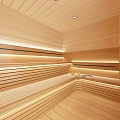 Modern steam room sauna room 3d model