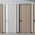 Modern Hinged Doors With Various Colors And Textured Surfaces For Interior Design 3d model