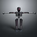 3D Sci Fi Mechanical Robot Character With Extended Arms And Camera Torso Design