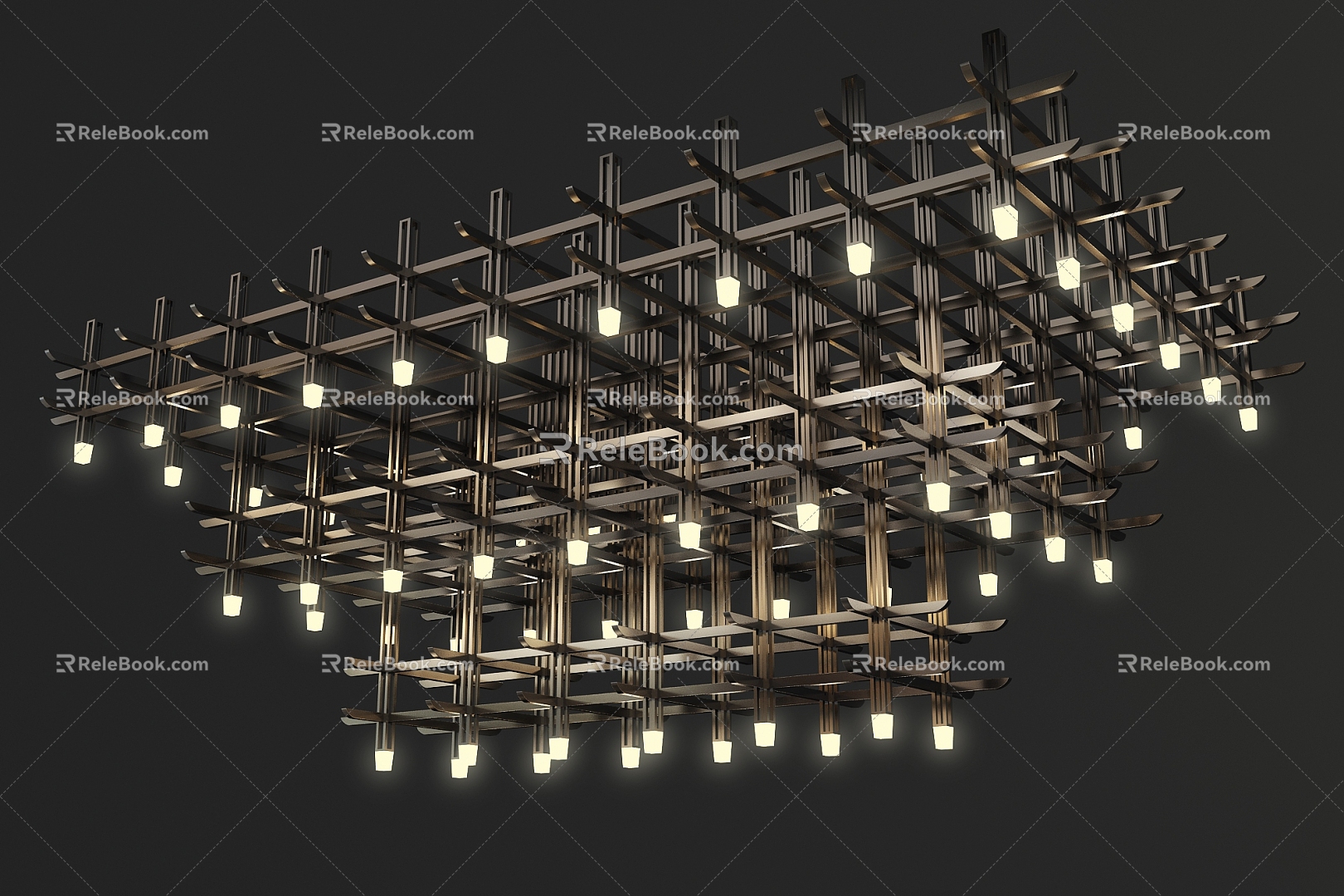 Modern chandelier 3d model