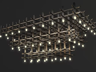 Modern chandelier 3d model
