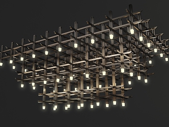 Modern chandelier 3d model