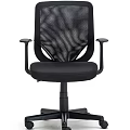 Ergonomic Black Mesh Back Office Chair With Padded Seat And Armrests