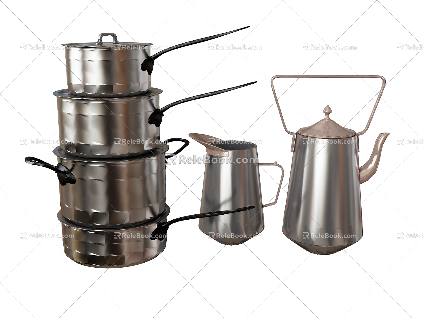 Iron Pot Steel Pot Stainless Steel Pot Soup Pot Kettle Stainless Steel Kettle Milk Pot model