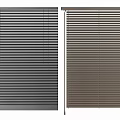 Black and Brown Window Blinds with Adjustable Light Control for Home Interior 3d model