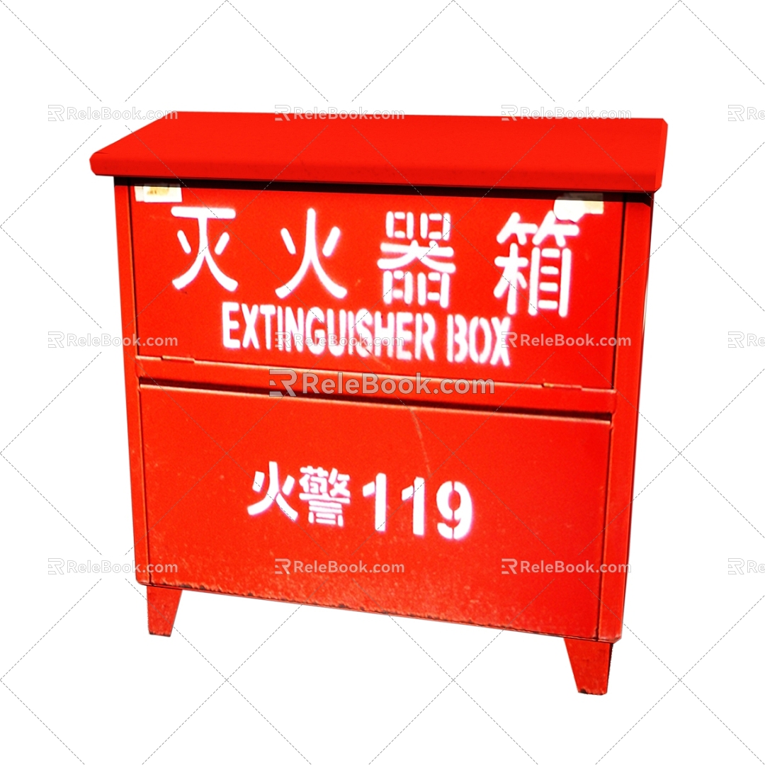 Fire Extinguishing Box Fire Extinguishing Box 3d model