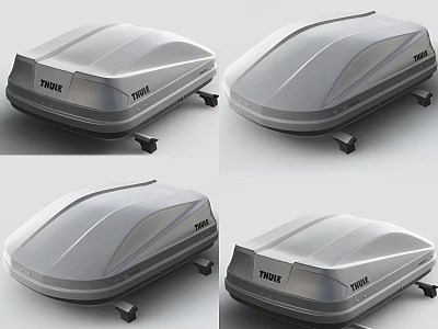 Thule Car Roof Box With Aerodynamic Shape And Durable Construction 3d model