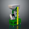 Karl Mayer Industrial Machine With Green Base Yellow Label And Feeding Hopper