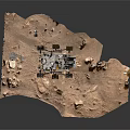 Mars Rover Exploration Vehicle On Martian Surface With Mechanical Arm And Scientific Instruments