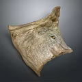 Natural Wooden Stone Decorative Piece With Rustic Texture Unique Shape And Hole