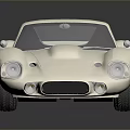 White Vintage Sports Car With Sleek Body Shiny Finish And Reflection On Dark Background