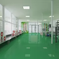 Industrial Processing Plant Interior With Stainless Steel Reactors Green Floor And Control Panels