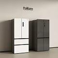 Poliform Modern Interior Display With White And Gray Double Door Refrigerators 3d model