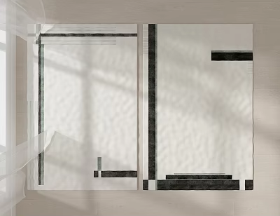 modern square carpet carpet 3d model