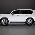 White Modern SUV Car With Sleek Side View Design And Alloy Wheels