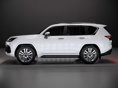 White Modern SUV Car With Sleek Side View Design And Alloy Wheels 3d model