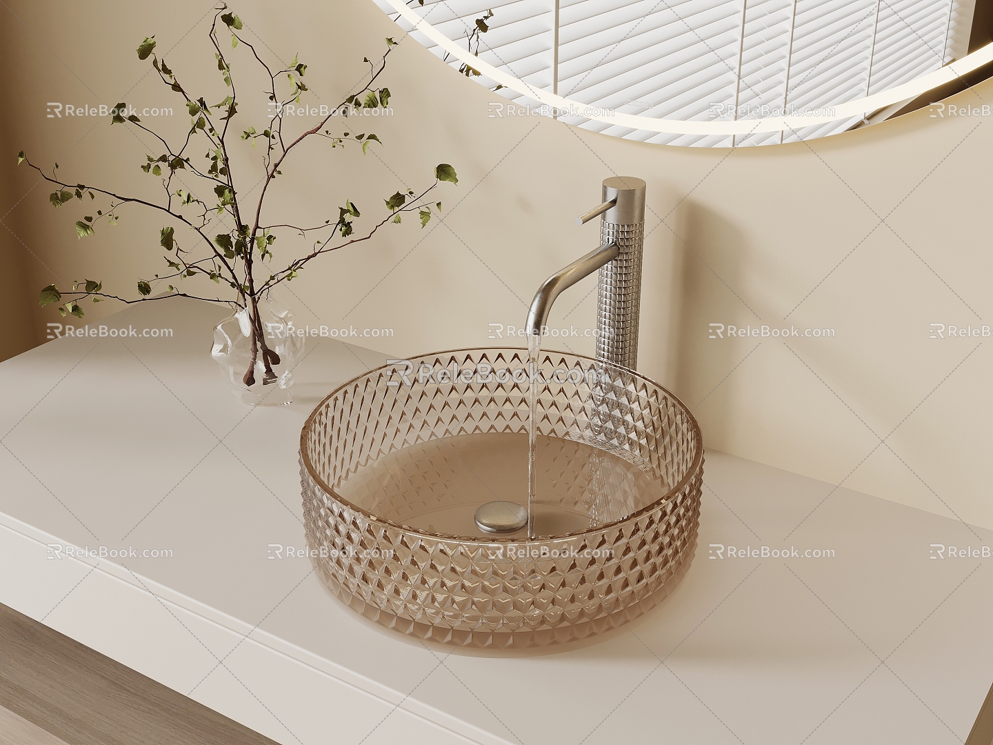 Glass wash basin 3d model