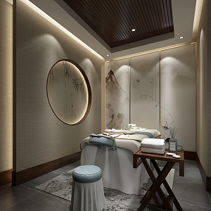 New Chinese Spa Room 3d model