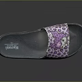 Pink Leopard Print Slippers With Cartoon Character And Non Slip Rubber Sole