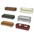 Modern Multi Seater Sofas in Various Colors and Different Upholstered Styles 3d model