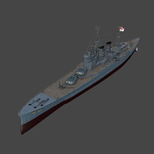 Modern battleship assault battleship 3d model