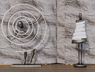Modern special-shaped floor lamp floor lamp 3d model