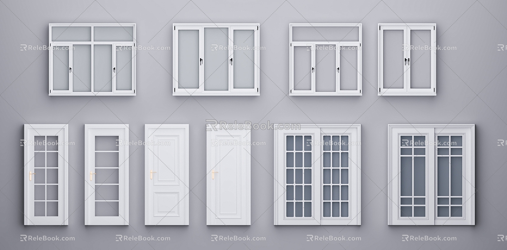 Door and window assembly 3d model