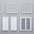 Door and window assembly 3d model