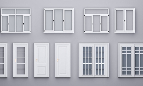 Door and window assembly 3d model