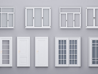 Door and window assembly 3d model