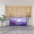 Modern Front Desk Minimal Hall Front Desk 3d model