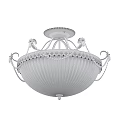 Decorative Brass Ceiling Light With Crystal Chains And Transparent Glass Shade 3d model