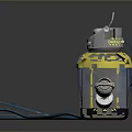 Yellow Device With Tilting Digital Screen Blue Hose And Control Panel