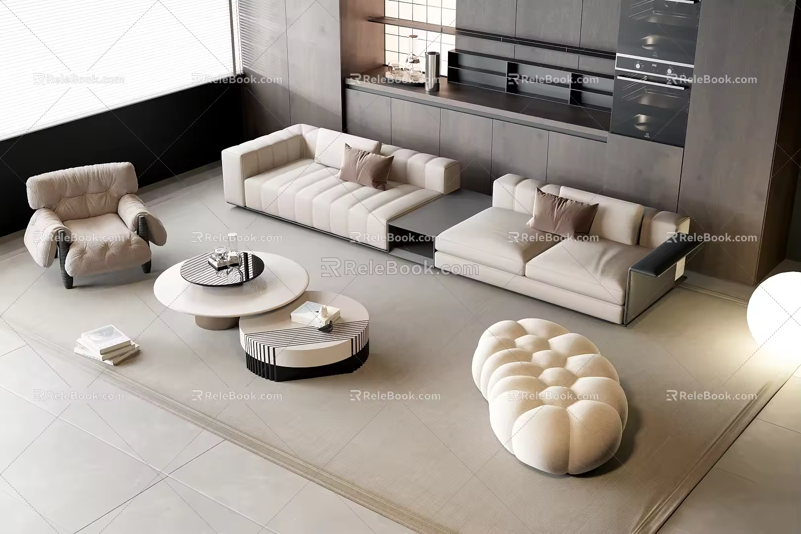 Modern Combination Sofa 3d model