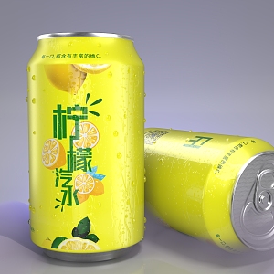 Beverage canned soda water droplets hanging beads smoke 3d model