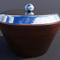 Elegant Wooden Kitchen Storage Jar With Silver Reflective Lid And Round Knob Top