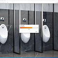 Modern urinal partition 3d model